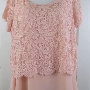 Torrid Sophie Chiffon Double Layer Swing Cami and Lace Top Sz 2 2X 18 20